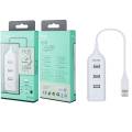 MTK HUB 4 PUERTOS USB 2.0 BLANCO AT658