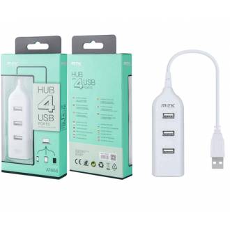 MTK HUB 4 PUERTOS USB 2.0 BLANCO AT658