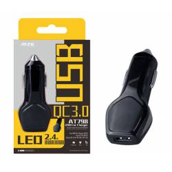 CARGADOR DE MECHERO DE COCHE STOOL AT798 QC3.0 5V/9V/12V 2.4A