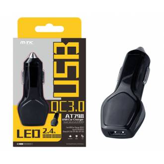 CARGADOR DE MECHERO DE COCHE STOOL AT798 QC3.0 5V/9V/12V 2.4A