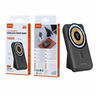 POWER BANK MTK 10000MAH TYPE-C CARGA INALAMBRICA QI 22.5w