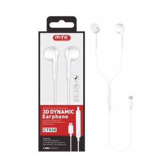 MTK AURICULARES+MICRO CT938 CONEXION TIPO C