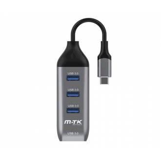 MTK USB TYPE C A 4 PUERTOS USB TG7191 GRIS