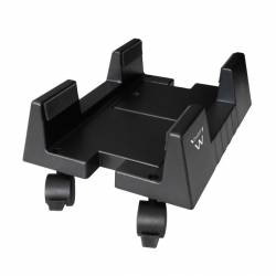SOPORTE CPU DE PLASTICO CON RUEDAS NEGRO