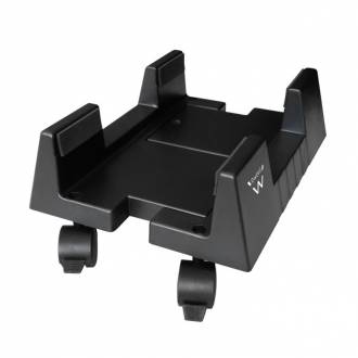 SOPORTE CPU DE PLASTICO CON RUEDAS NEGRO