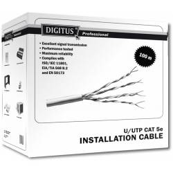 DIGITUS CABLE UTP CATEGORIA 5e SOLIDO, CAJA DE 305 Mts.