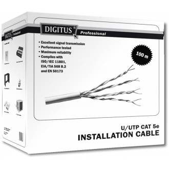 DIGITUS CABLE UTP CATEGORIA 5e SOLIDO, CAJA DE 305 Mts.