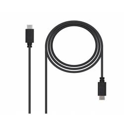 CABLE DATOS USB 2.0 A TYPE-C 3A NEGRO 3 METROS