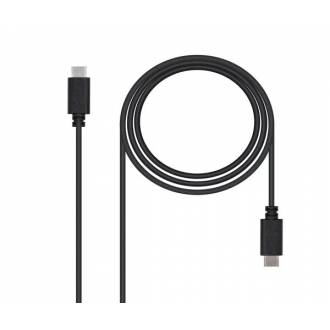 CABLE DATOS USB 2.0 A TYPE-C 3A NEGRO 3 METROS