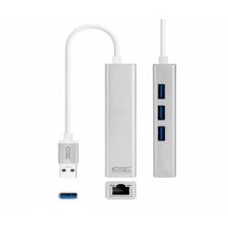 NANOCABLE CONVERSOR USB 3.0 A ETHERNET GIGABIT 10/100/1000 MBPS 15CM