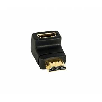 ADAPTADOR HDMI TIPO A (19p) MACHO ---> HEMBRA ACODADO