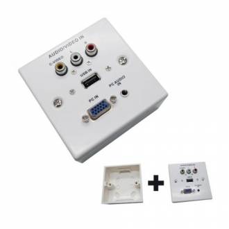 ROSETA MULTIMEDIA VGA - AUDIO/VIDEO RCA + JACK - USB (PLASTICO)