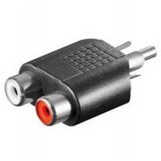 ADAPTADOR 1 x RCA MACHO <---> 2x RCA HEMBRA