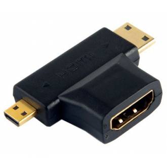 ADAPTADOR HDMI A MINI HDMI + MICRO HDMI