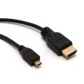 CABLE HDMI TIPO A DE 19 CONTACTOS MACHO ---> MICRO HDMI MACHO DE   2 Mts.