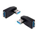 ADAPTADOR USB 3.0 ACODADO PACK 2 (DERECHA + IZQUIERDA)