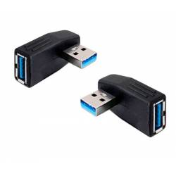 ADAPTADOR USB 3.0 ACODADO PACK 2 (DERECHA + IZQUIERDA)