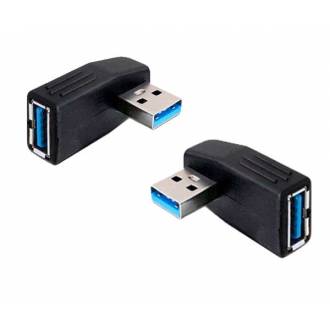 ADAPTADOR USB 3.0 ACODADO PACK 2 (DERECHA + IZQUIERDA)