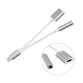 CABLE IPHONE LIGHTNING MACHO A JACK 3.5MM HEMBRA + ADAPTADOR DE CARGA