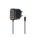 CARGADOR DE RED DOMO P6042 MICRO USB 2.4A + 1XUSB NEGRO / ORO ONE+