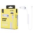 CARGADOR DE MECHERO DE COCHE A USB TOC MICROUSB + USB ONE+ BLANCO