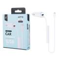 CARGADOR DE MECHERO DE COCHE A USB TIPO C + USB HEMBRA 2.4A A2712