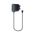 CARGADOR DOMO A2816 TYPE-C 2.4A + 1*USB NEGRO AZUL