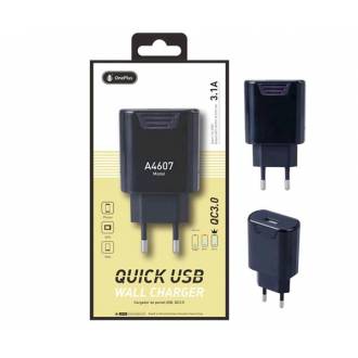 CARGADOR STOOL A4607 QC3.0 / 5V / 9V/ 12V / 3.1A / NEGRO ONE+