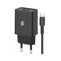 CARGADOR USB + CABLE MICRO USB 2.4A A6173 BASIC WILSON NEGRO