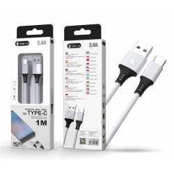 CABLE DATOS USB 3.0 A TYPE-C B6242 2.4A 1 METRO BLANCO
