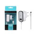 ADAPTADOR CARGADOR CS102 MICRO USB + USB 2.1A NEGRO