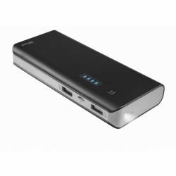 TRUST POWERBANK URBAN PRIMO NEGRO 10.000MAH 2*USB + LINTERNA