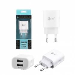 ALIMENTADOR USB DE PARED 5V 2.1A - 2 PUERTOS USB