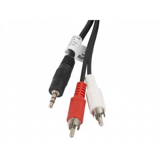 CABLE 1 JACK MACHO 3.5 ---> 2 RCA HEMBRA DE 5 Mts. (C5)