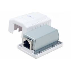 ROSETA SIMPLE DE SUPERFICIE 1x RJ45 CATEGORIA 6 APANTALLADO