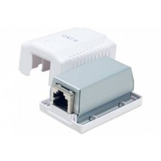 ROSETA SIMPLE DE SUPERFICIE 1x RJ45 CATEGORIA 6 APANTALLADO