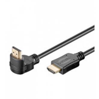 CABLE HDMI 1.4 TIPO A DE 19 CONTACTOS MACHO ---> MACHO DE 2 Mts. ANGULADO