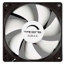 Aura II 9cm Carcasa del ordenador Ventilador Negro, Blanco
