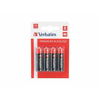 PILAS VERBATIM ALCALINAS LR06 AA 1.5V - PACK 4 UNIDADES