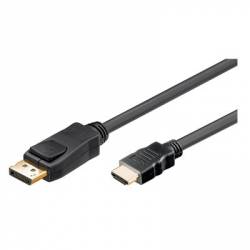 CABLE ADAPTADOR DE DISPLAY PORT MACHO A HDMI MACHO DE 5 Mts