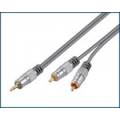 CABLE AUDIO ALTA CALIDAD JACK STEREO 1,5 mm. MACHO ---> 2xRCA MACHO