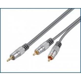 CABLE AUDIO ALTA CALIDAD JACK STEREO 1,5 mm. MACHO ---> 2xRCA MACHO