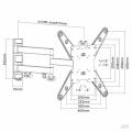 EQUIP BRAZO ARTICULADO PARED TV 23