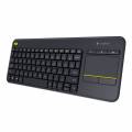 LOGITECH K400 PLUS TECLADO MULTIMEDIA + TOUCHPAD INALAMBRICO NEGRO