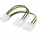 ADAPTADOR DE ALIMENTACION 2 x MOLEX 4/M a PCI 8 Pin/H