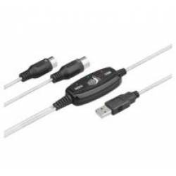 CABLE CONVERTIDOR DE USB A MIDI DE 1.5 Mts.