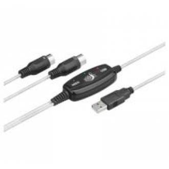 CABLE CONVERTIDOR DE USB A MIDI DE 1.5 Mts.