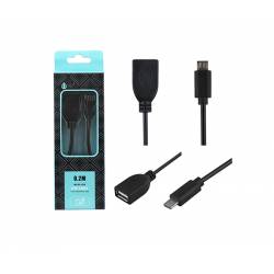 CABLE ADAPTADOR USB A HEMBRA ---> USB B MICRO MACHO OTG 20 cm