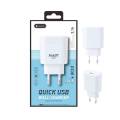 CARGADOR USB QUICKCHARGE 3.0 5V 9V 12V 3.1A BLANCO ONE+