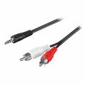 CABLE 1 JACK MACHO 3.5 ---> 2 RCA MACHO DE 2.5 Mts.